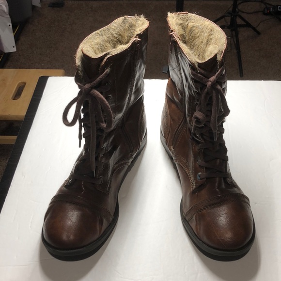 Brash Shoes Brash Brown Boots With Fur Lining Size 1 Poshmark